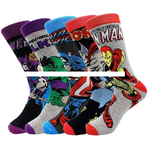 Unisex Jacquard socks avenger pattern crew socks