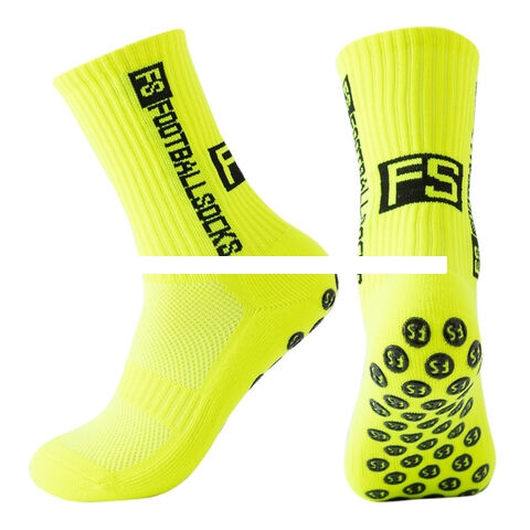 FS Football Socks Non Slip Silicone Grip Soccer Socks Men s Breathable Running Sports Socks Crew Towel Socks