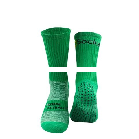 Factory Wholesale High Quality Cotton Nylon Football Soccer Socks Anti Slip Grip Socks Men Breathable Crew Sports Socks