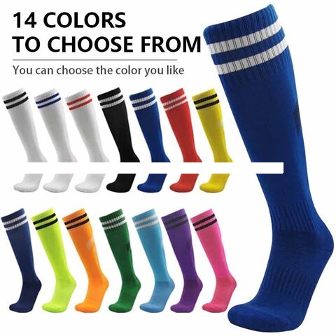 High Quality Youth Football Sports Socks Anti Skid Breathable Cushioned Tube Bottom Custom Print Knitted Technique Daily Use