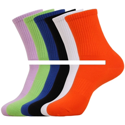 High quality socks blank white black acrylic crew sock breathable socks unisex