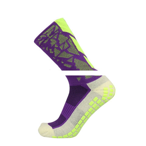 Wholesale Crew Custom Performance Sports Soccer Tape Design Grip Socks Pink Anti Slip Football Socks For Men Women