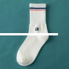 Top Quality Crew Combed Cotton Sport Socks Custom Logo Letter Jacquard Design Fashion Socks