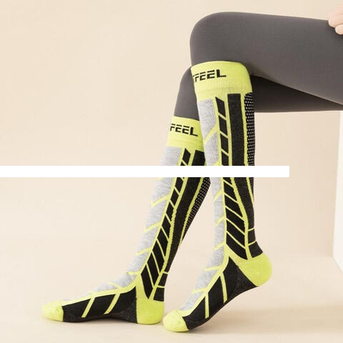 Merino Wool Ski Socks, Cold Weather Socks for Snowboarding, Snow, Winter, Thermal Knee high Warm Socks