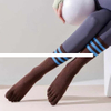 Factory stock in mid tube yoga socks tie dye breathable high elastic cotton new five finger socks custom Pilates socks woman