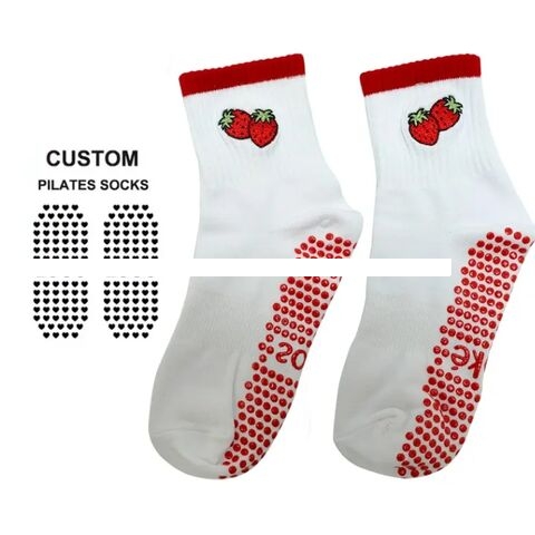 High quality gym pilates anti slip socks custom branded frilly ruffle pilates grip socks with logo