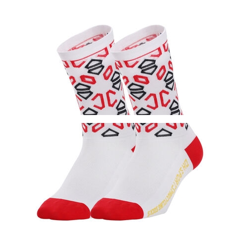 Factory Support Professional Sustainability Cotton Crew Custom Logo Design Cycling Compression Sports Socks