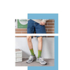 ODM Fashion Socks Yellow Green Orange Colour Letter Jacquard Cotton Socks Custom Your Design Sport Socks
