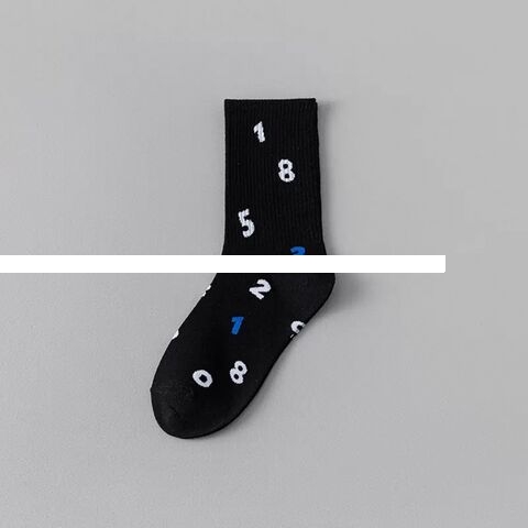 Fashion New Style Letter Men Socks Support Custom Design Jacquard Logo Sport Socks