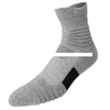 Men s thickened towel bottom loop socks, medium length high top running outdoor socks