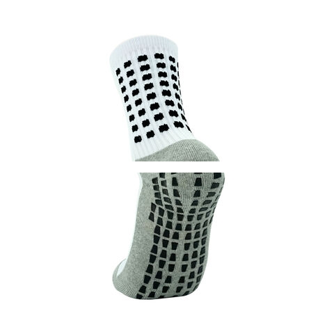 Wholesale price Big sale Non Slip men s Sport Socks Anti Slip Custom Buck Crew White SockBasketball Socks