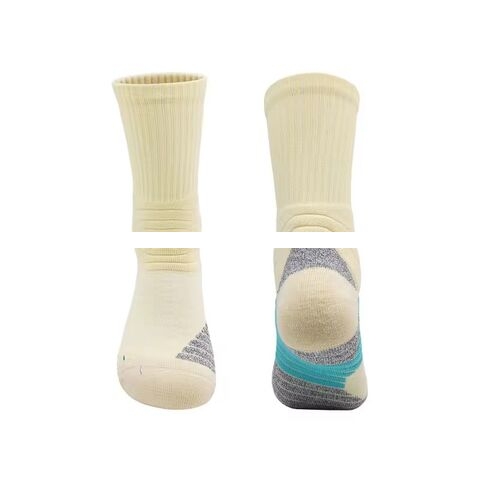 Athletic Mid Calf Woven Ombre Performance Thick Cushioned Basketball Ankle Support Socks Men 