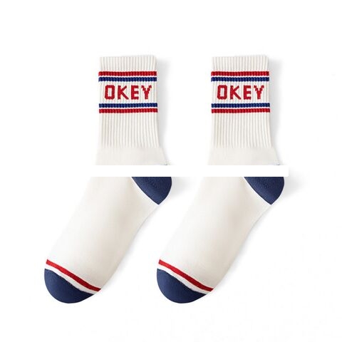 Wholesale Fashion Men Sport Socks High Quality Cotton Jacquard Design Support Custom Logo Socks