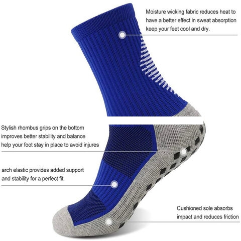 Wholesale Custom Design Unisex Football Grip Socks Women Durable Anti Slip Men Soccer Sports Socks