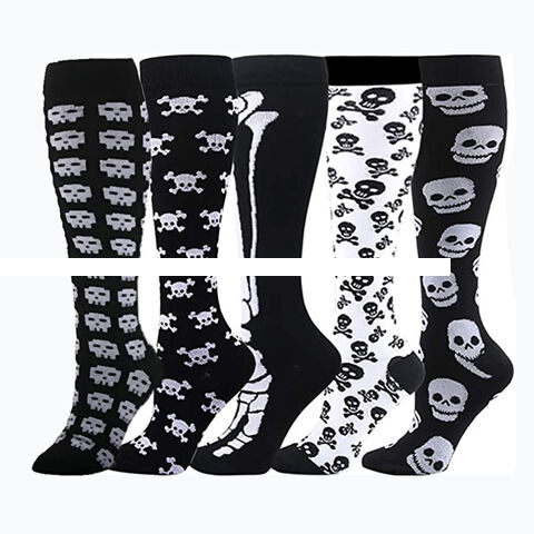 Colorblock Compression Socks High Tube, Stylish, Breathable, Durable, Multi Color Options