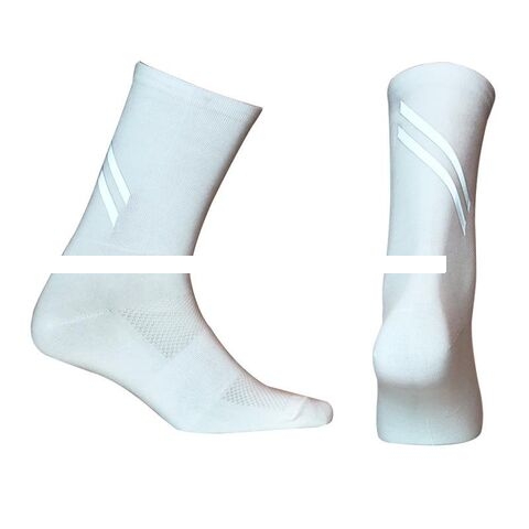 Factory Wholesale Personalized Custom Design Pure Cotton Knitting Reflective Cycling Sports Socks For Men