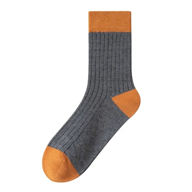Men′s Socks Fashion High Quality Striped Cotton Socks Harajuku Retro Business Casual Mens Socks