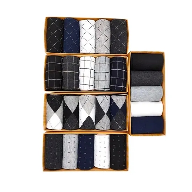 Wholesale High Quality Business Men Office Cotton Dress Box Brand Designer Custom Socks