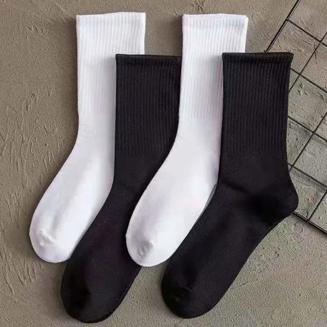 Stylish Customized Knee High Socks - Solid Color Crew Socks for Adults