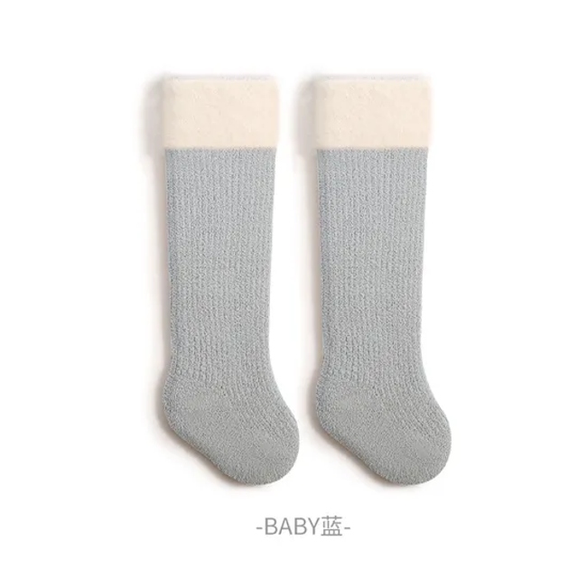 Winter Newborn Baby Knee Socks Thickened Warm Baby Socks Men′s and Women′s Children′s Baby Long Socks