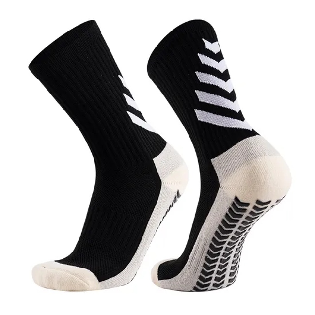 Customized Football Socks, Men′s MID Length Socks Towel Soles Adult Adhesive Non Slip Sports Socks