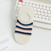 Socks Women Spring and Summer Shallow Invisible Socks Women Non-Slip Not Drop Heel Boat Socks Simple Blue Department Combed Cotton Boneless Socks