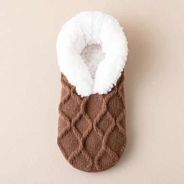 Floor Socks Winter Adults Padded Thickened Warm Shoes Socks Women′s Home Anti-Slip Warm Feet Sock Covers Lamb′s Floss Shoes Socks