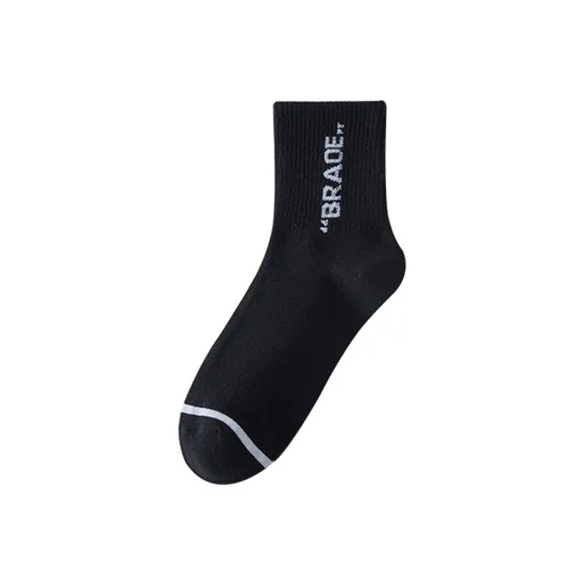 Men′s Socks Sweat Absorbent Breathable Basketball Socks Lift Ears Letters Teenagers Hipster Socks Students Sports MID-Calf Socks