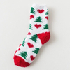 Wholesale Christmas Winter Anti Slip Indoor Holiday Thickened Cozy Soft Custom Warm Gift Floor Polyester Fluffy Fuzzy Socks
