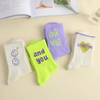 College Style MID-Calf Socks Sweet Smiley Letters Sports Socks Hundreds of Students Socks Women Socks