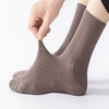 Men′s Solid Cotton Bamboo Viscose Casual Socks Uniform Office Business Leisure Socks for Man
