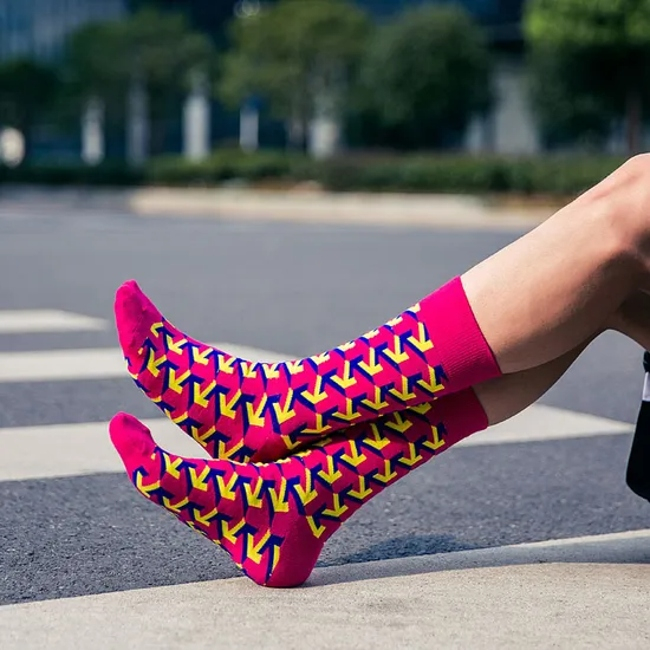 High Quality Men′s Cotton Socks OEM Printing Socks Men Business Socks