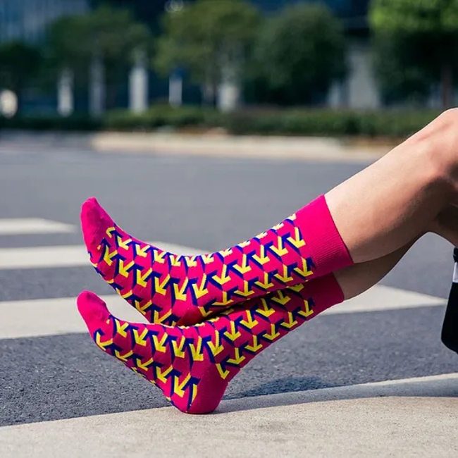High Quality Men′s Cotton Socks OEM Printing Socks Men Business Socks