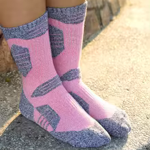 budget-friendly Winter Women Cotton Warm Hiking Socks Thickened Climbing Skiing Trekking Breathable Sports Socks 