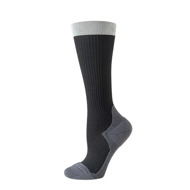 Customized Logo Sports Pressure Socks, Looped Socks, Sweat Absorbing and Odor Resistant Running Compression Socks, Women′s Calf Socks