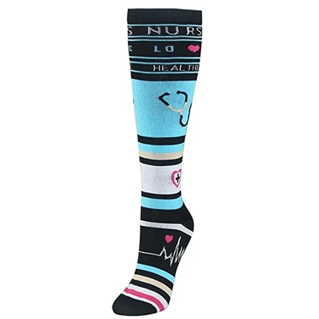 Sports Knee High Compression Socks Men Cycling Fitness Work-out Gym Running Football Soccer Custom Design Socks