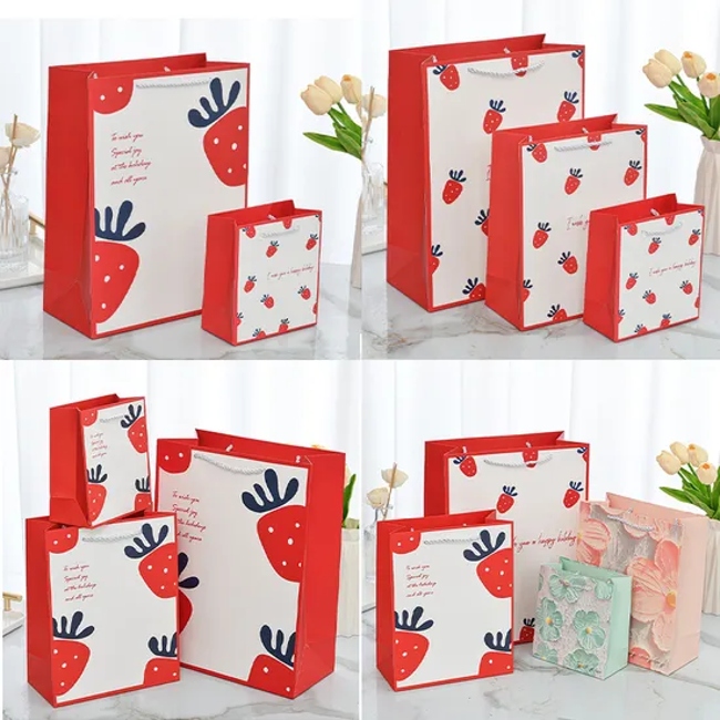 Black Jewellery Paper Bag with Handle Gift Bags for Small Business