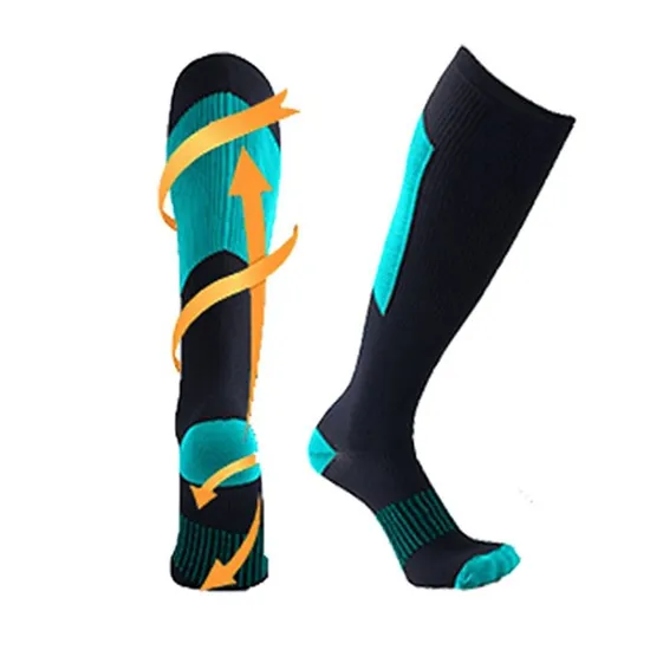 Running Compression Socks Stockings 20-30 Knee High Mmhg Men Women Sports Socks for Marathon Cycling Football Varicose Veins