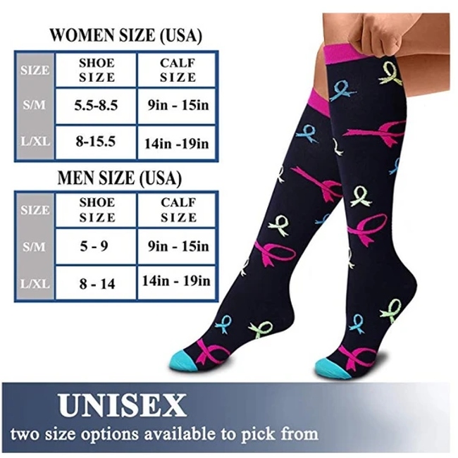 Xianghui 20-30 Mmhg Sport Medical Knee High Compression Socks