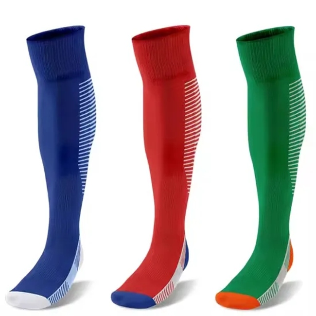 Adult Sports Football Calf Socks Wholesale Men Knee High Football Soccer Socks Breathable Cotton Compression Football Sock