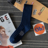 OEM Calsetines Japanese Solid Color Street Sports Slouch Socks for Men Women