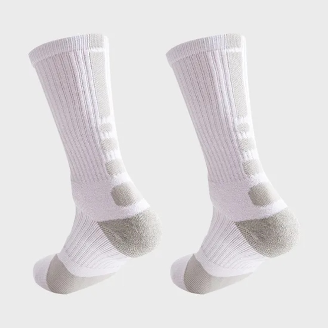 OEM High Quality Gym Custom Logo Tube Sock Thick Compression Cycling Basketball Elites Men Crew Sports Socks