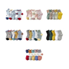 Casual Combed Soft Cotton Plain Striped Socks for Children