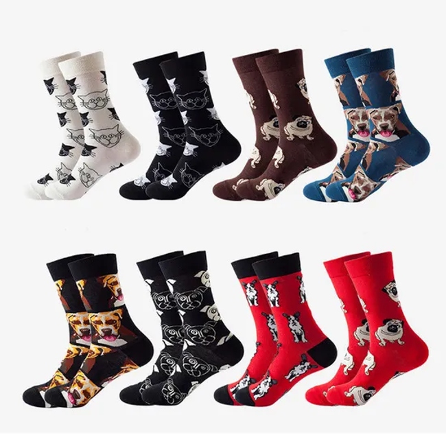 Animal Print Cotton MID-Tube Stockings Autumn/Winter Fashion Stockings for Lovers