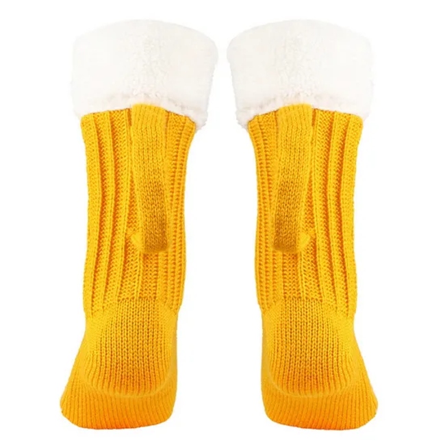 Knit MID-Tube Wool Stockings Christmas Socks Floor Socks 3D Creative Beer Socks