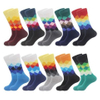 China Factory Seller Combed Cotton Designer Socks Breathable Casual Crew with Funny Colorful Logo for Spring and Autumn