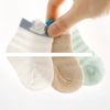 OEM Low MOQ Newborn baby socks mesh breathable cotton cute cozy short comfy pure color