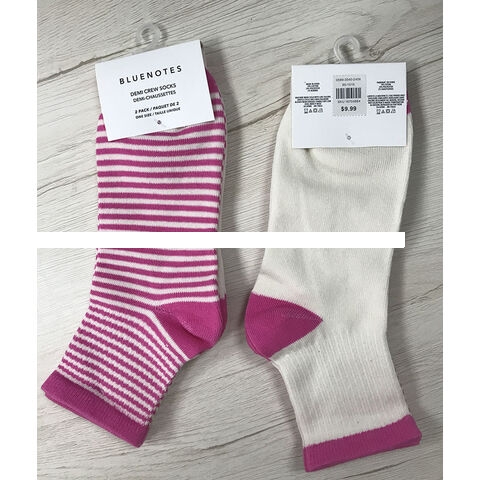 Big sale Newly arrived Ladies cotton polyester spandex knitted PK demi crew socks
