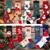 Wholesale Novelty Santa Xmas Holiday Custom Socks Funny Merry Christmas Cotton Crew Socks Women Men Spandex One Fits All Autumn