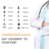 3/67 Pair Compression Stocking Women Men Knee High 30mmhg Edema Diabetes Varicose Veins Running Travel Sport Compression Socks